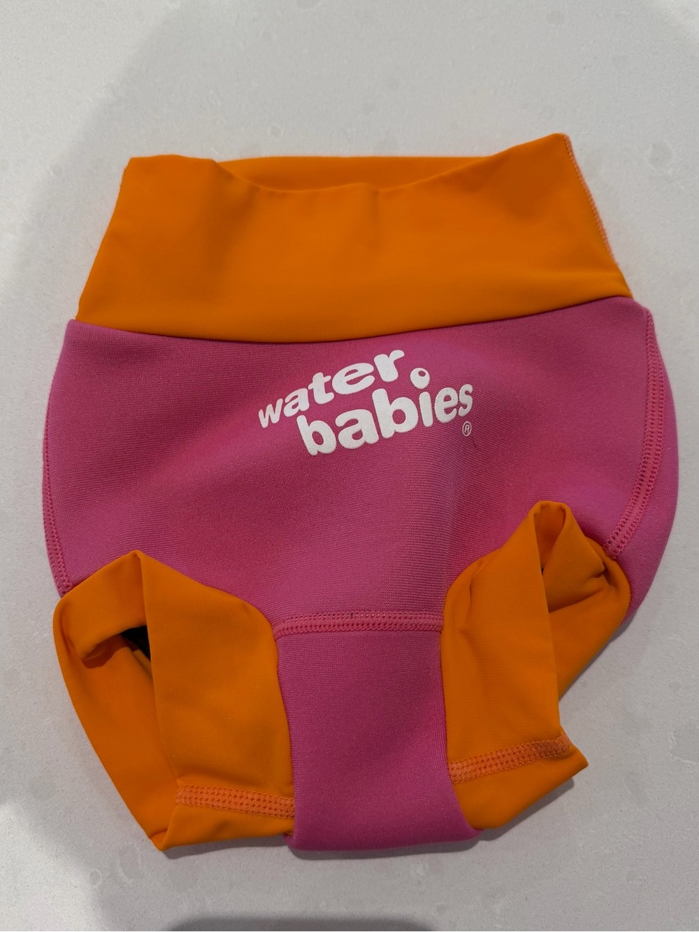 Water Babies 12m Swim Diaper Cover - Pink & Orange